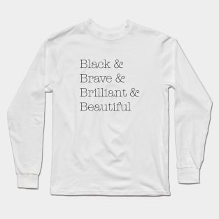 Black & Long Sleeve T-Shirt